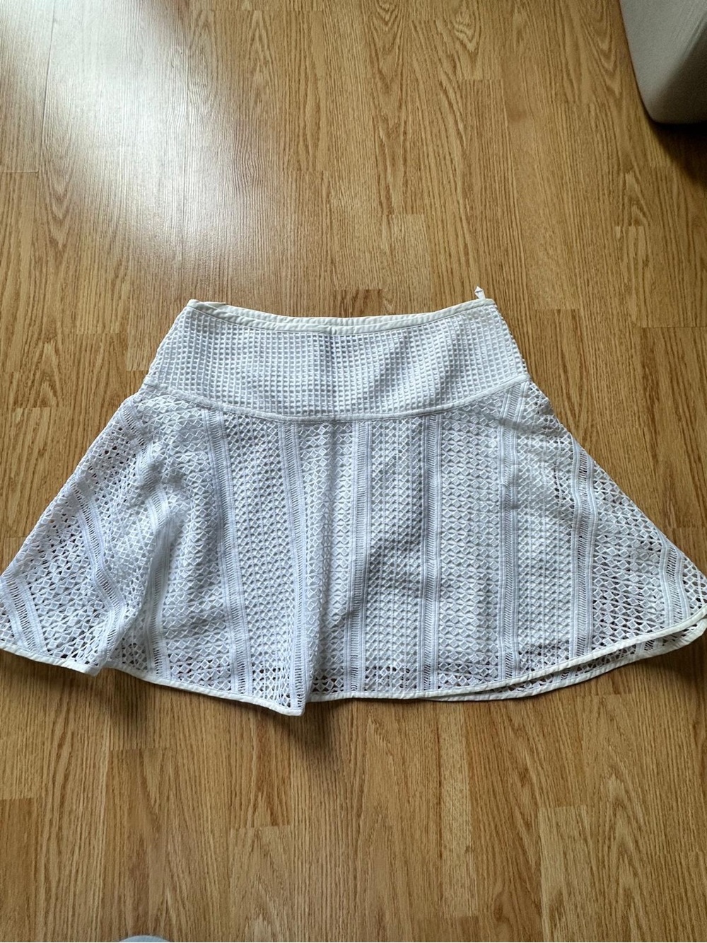Armani Exchange White Lace Mini Skirt